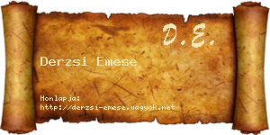 Derzsi Emese névjegykártya